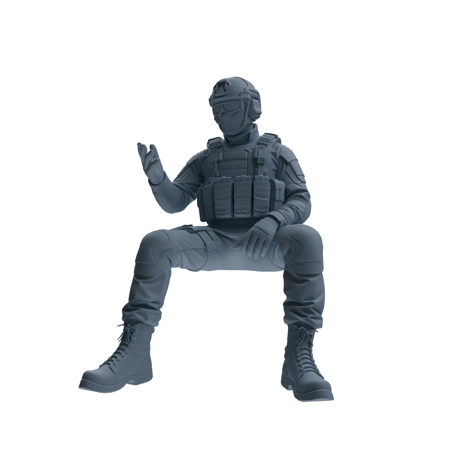 MRY-SFW SSTR348 Modern American Mercenary Conversation 2 Four-Person Group