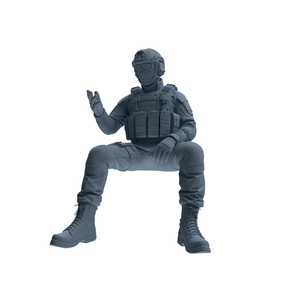 MRY-SFW SSTR348 Modern American Mercenary Conversation 2 Four-Person Group