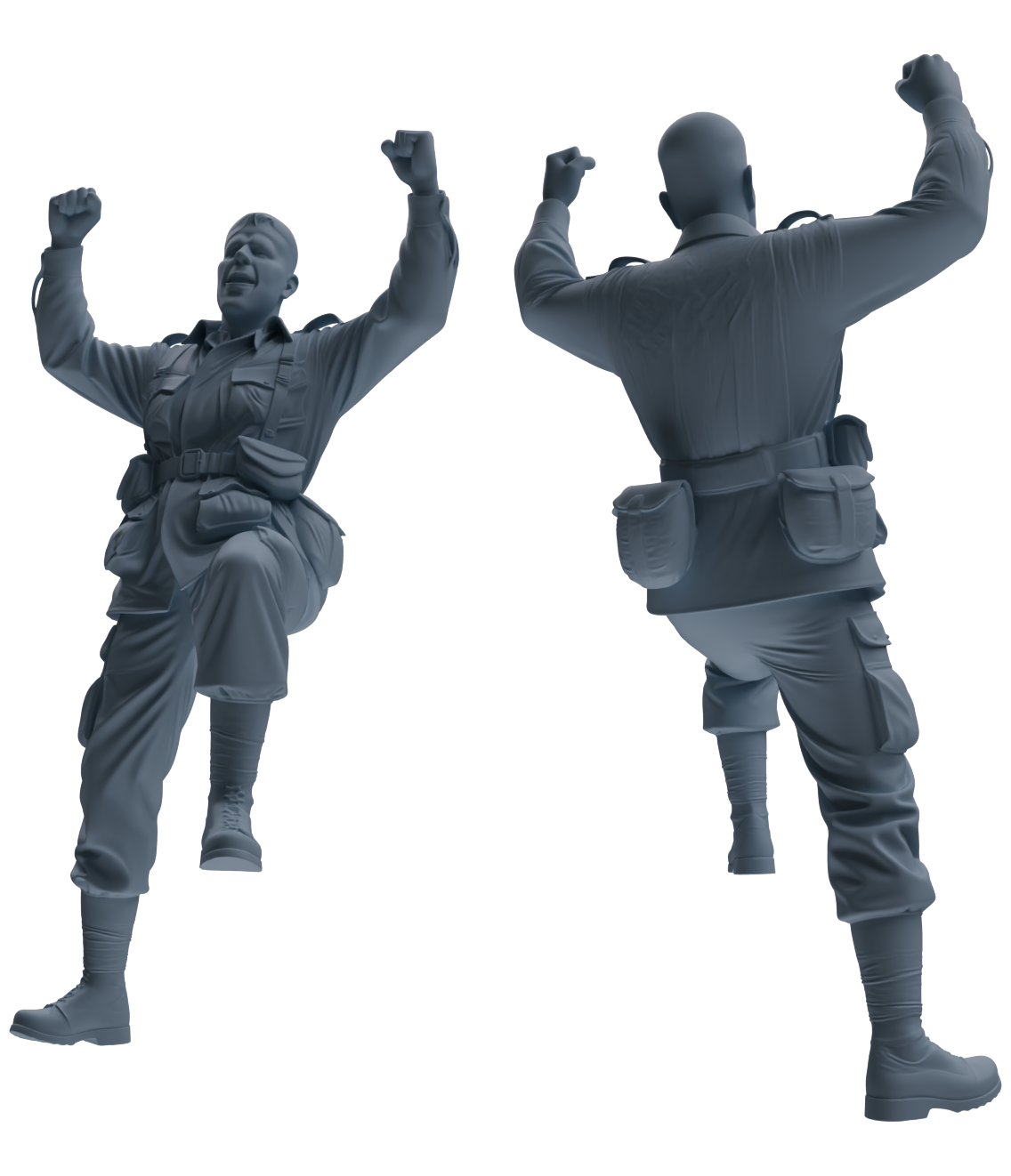 MRY-SFW SSTR073 Miniatures Soldier Model Kit Saving Ryan in Normandy WWII U.S. Army Four-Person Celebrating Group