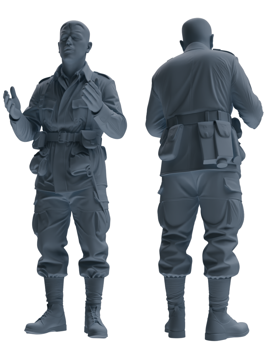 MRY-SFW SSTR067 Miniatures Soldier Model Kit Saving Ryan in Normandy WWII U.S. Army Six-Person Conversation Group