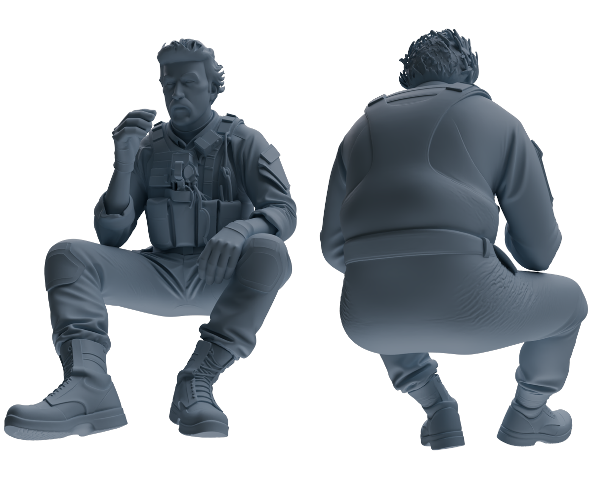 MRY-SFW SSTR012  Miniatures Soldier Model Kit Modern Navy SEAL Six-Person Eating Group