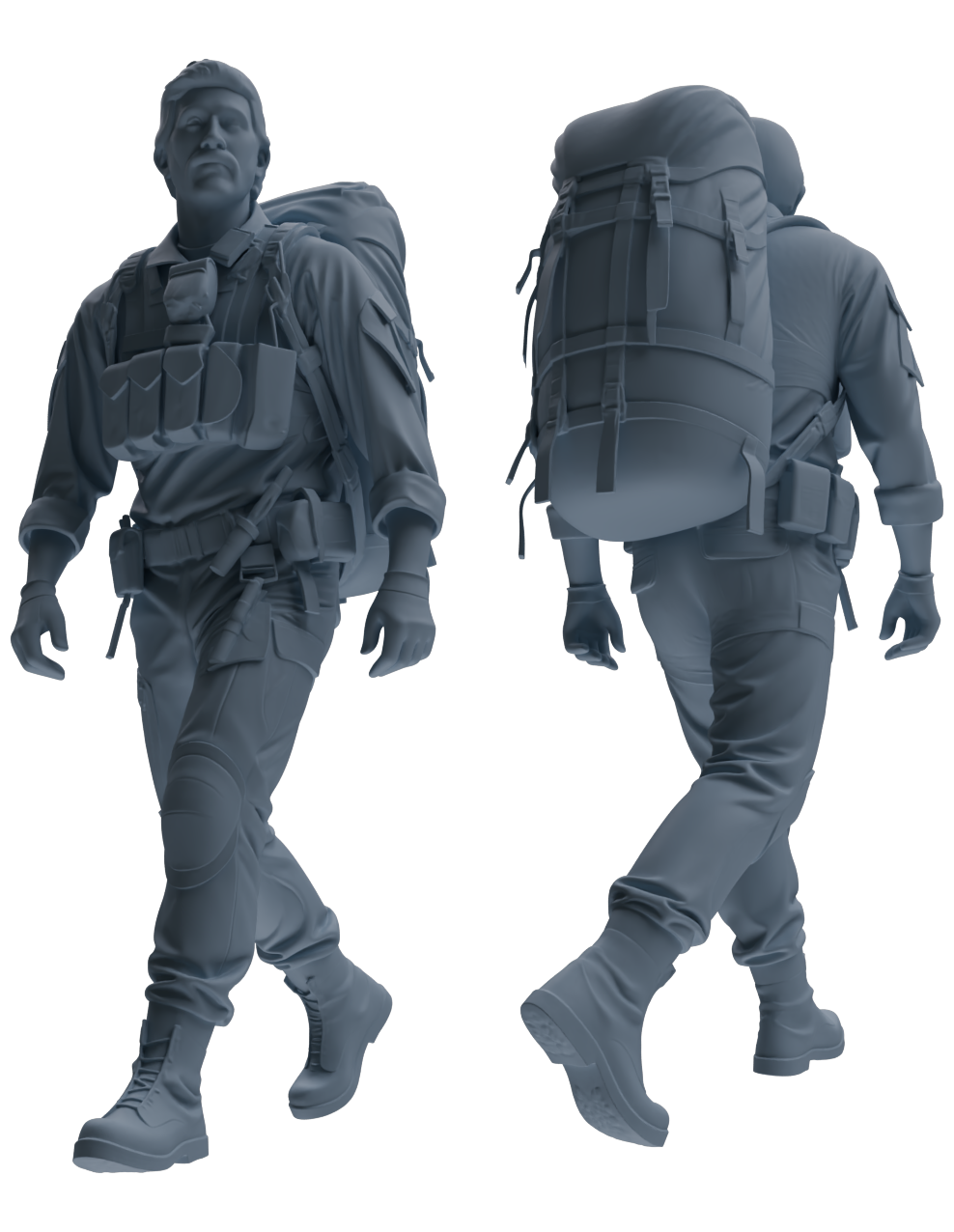 MRY-SFW SSTR020 Miniatures Soldier Model Kit Modern Navy SEAL Six-Person Foot March Group