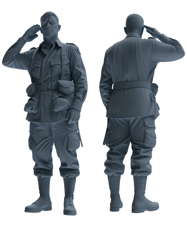 MRY-SFW SSTR069 Miniatures Soldier Model Kit Saving Ryan in Normandy WWII U.S. Army Six-Person Saluting Group