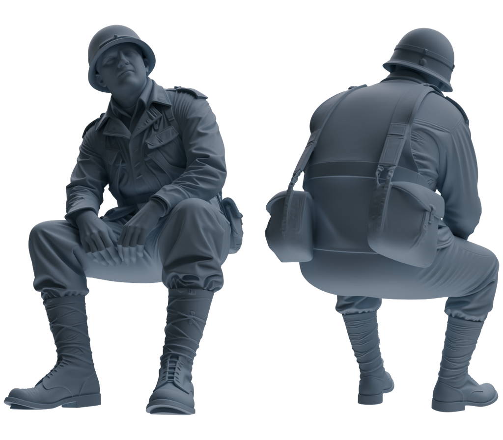 MRY-SFW SSTR061  Miniatures Soldier Model Kit Hacksaw Ridge Rescue Story WWII U.S. Army Six-Person Resting Group