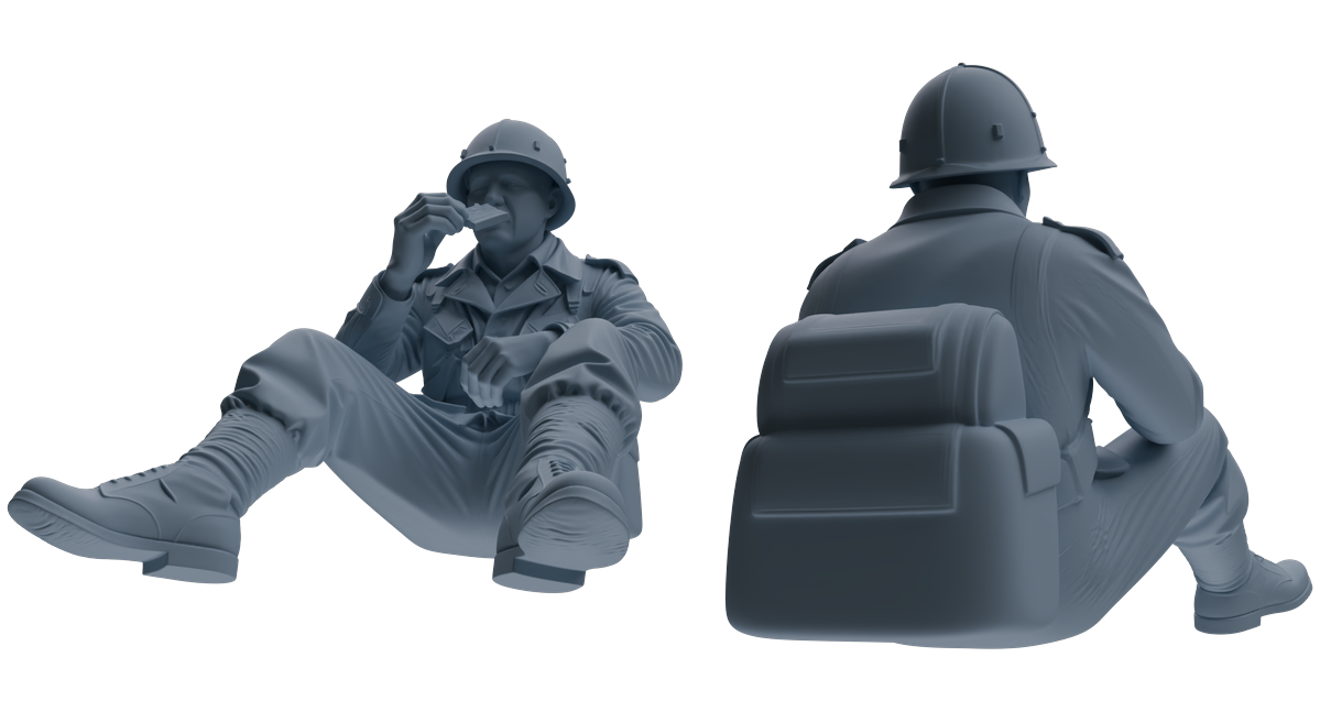 MRY-SFW SSTR053 Miniatures Soldier Model Kit Hacksaw Ridge Rescue Story WWII U.S. Army Six-Person Eating Group
