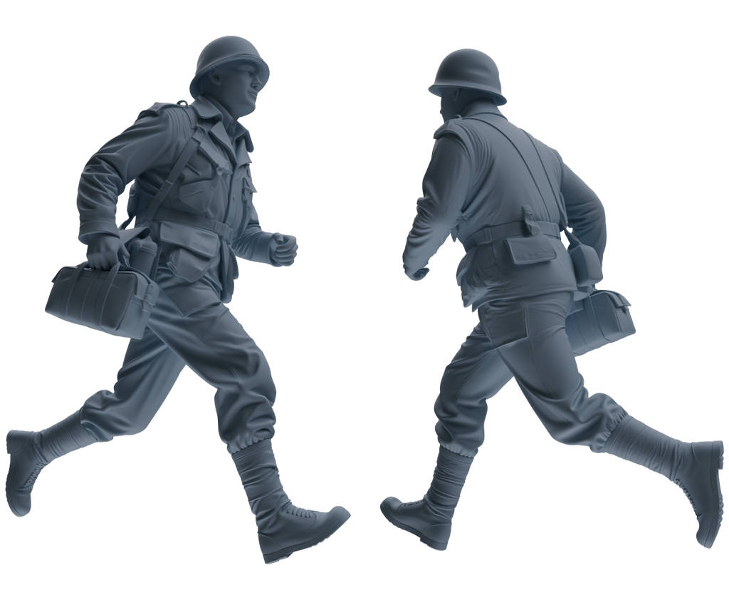 MRY-SFW SSTR064 Miniatures Soldier Model Kit Hacksaw Ridge Rescue Story WWII U.S. Army Three-Person Support Group