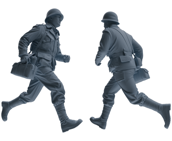 MRY-SFW SSTR064 Miniatures Soldier Model Kit Hacksaw Ridge Rescue Story WWII U.S. Army Three-Person Support Group