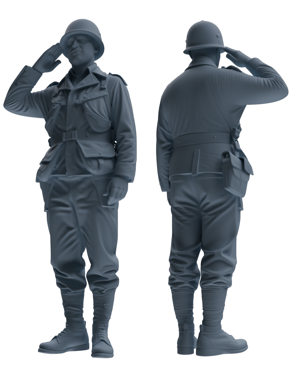 MRY-SFW SSTR054 Miniatures Soldier Model Kit Hacksaw Ridge Rescue Story WWII U.S. Army Six-Person Saluting Group
