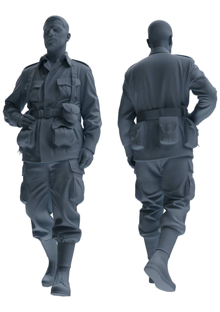 MRY-SFW SSTR076 Miniatures Soldier Model Kit Saving Ryan in Normandy WWII U.S. Army Six-Person Patrol Group