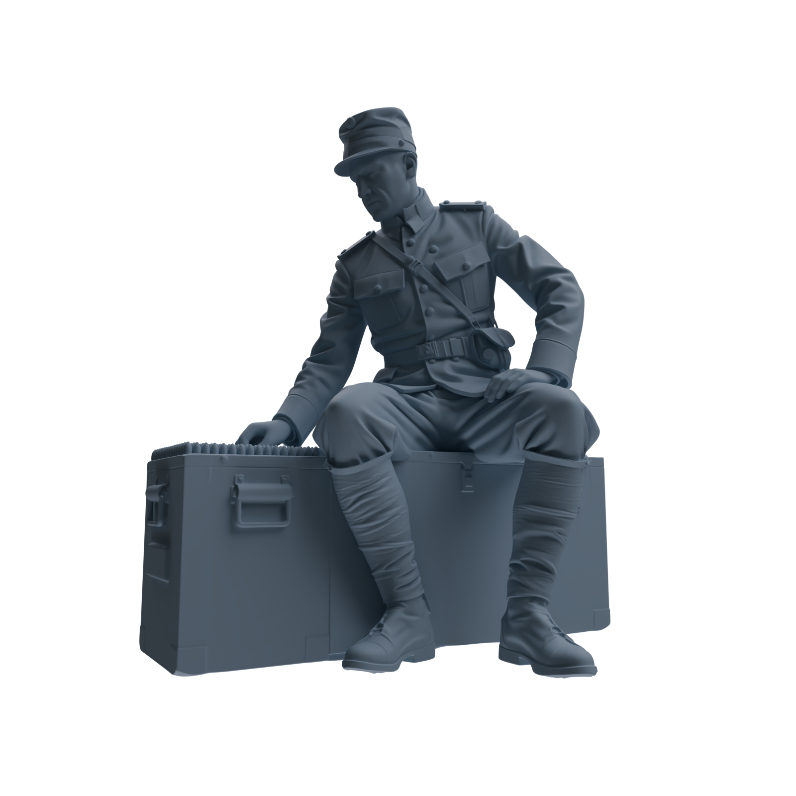 MRY-SFW SSTR261 WWI French Army Logistics Soldier Combat Readiness Four-Person Group