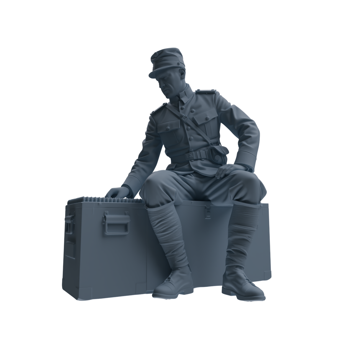 MRY-SFW SSTR261 WWI French Army Logistics Soldier Combat Readiness Four-Person Group — detail view 5