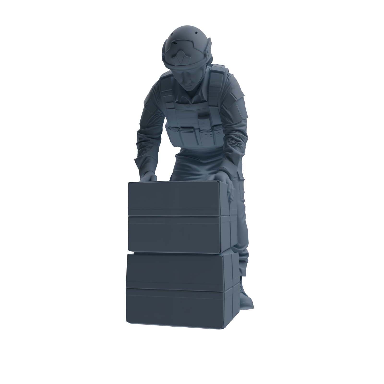 MRY-SFW SSTR236 Modern French Army Logistics Soldier Logistics Four-Person Group