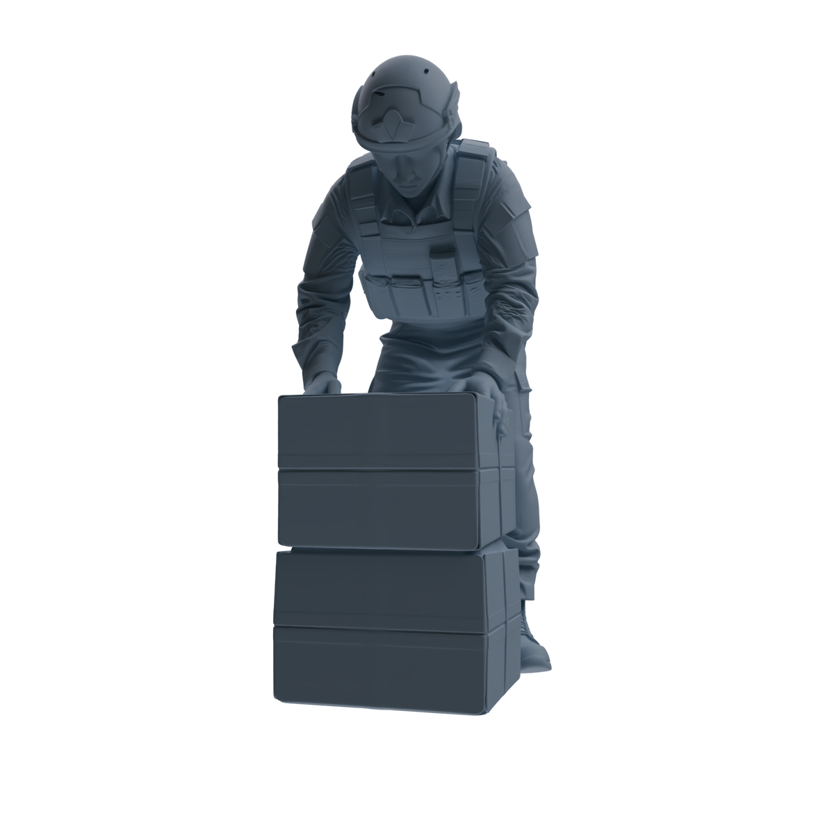 MRY-SFW SSTR236 Modern French Army Logistics Soldier Logistics Four-Person Group — detail view 5