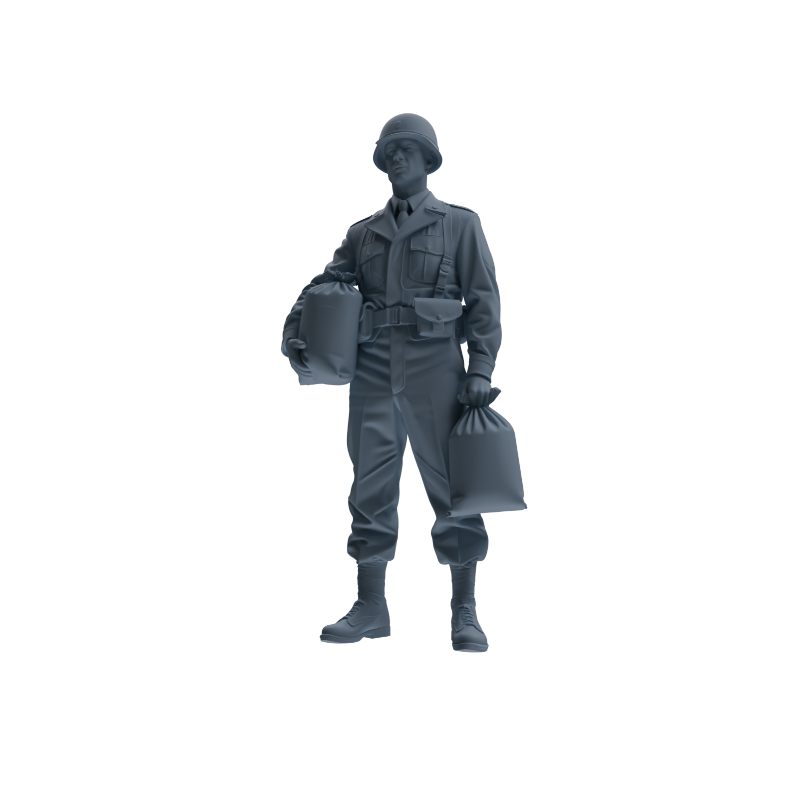 MRY-SFW SSTR227 WWII U.S. Army Logistics Soldier Picnic Four-Person Group