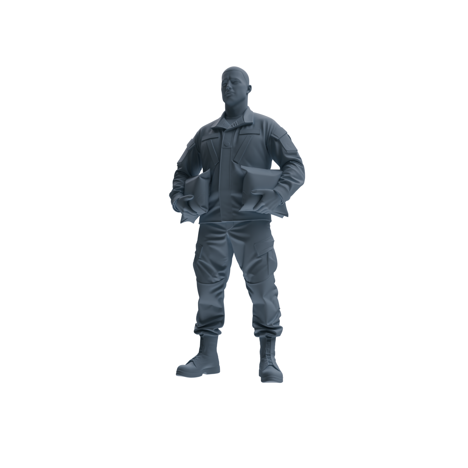 MRY-SFW SSTR246 Modern U.S. Army Logistics Soldier Picnic Three-Person Group