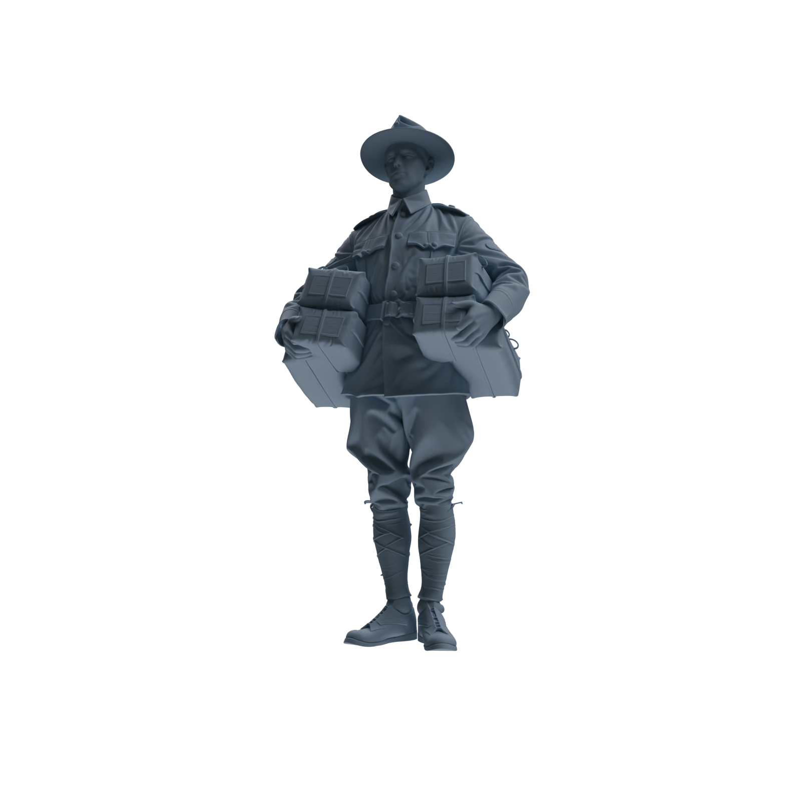 MRY-SFW SSTR264 WWI U.S. Army Logistics Soldier Logistics Four-Person Group