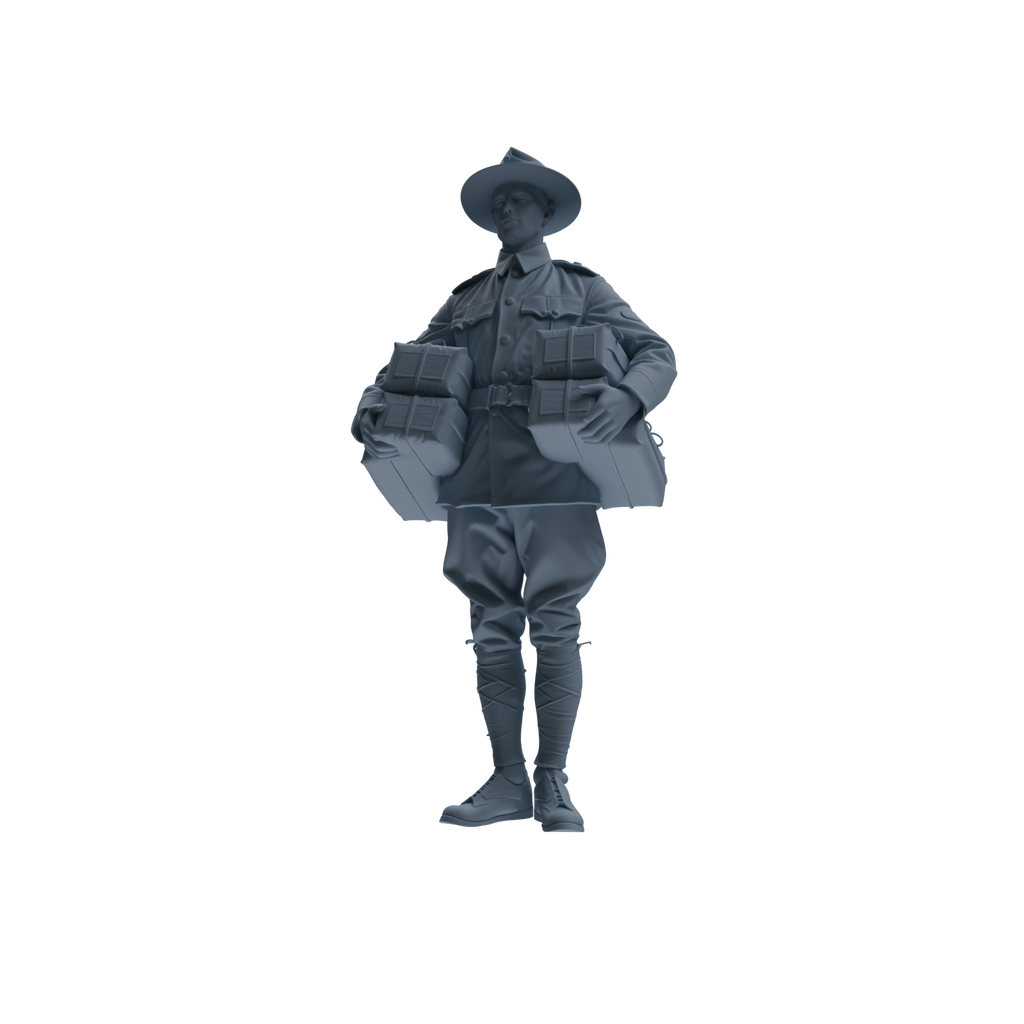 MRY-SFW SSTR264 WWI U.S. Army Logistics Soldier Logistics Four-Person Group