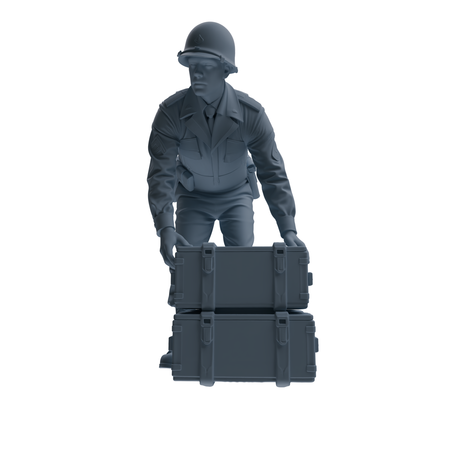 MRY-SFW SSTR225 WWII U.S. Army Logistics Soldier Logistics Four-Person Group
