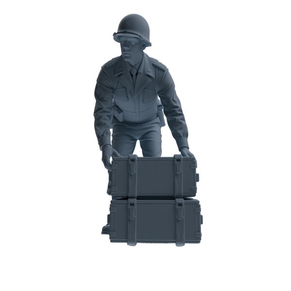 MRY-SFW SSTR225 WWII U.S. Army Logistics Soldier Logistics Four-Person Group