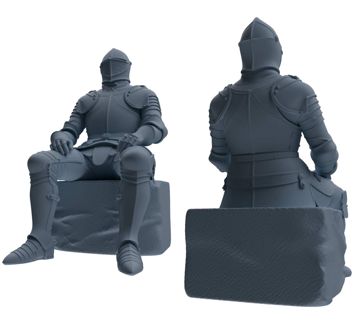 MRY-SFW SSTR095 Miniatures Soldier Model Kit Medieval Knight Six-Person Rest Group 2