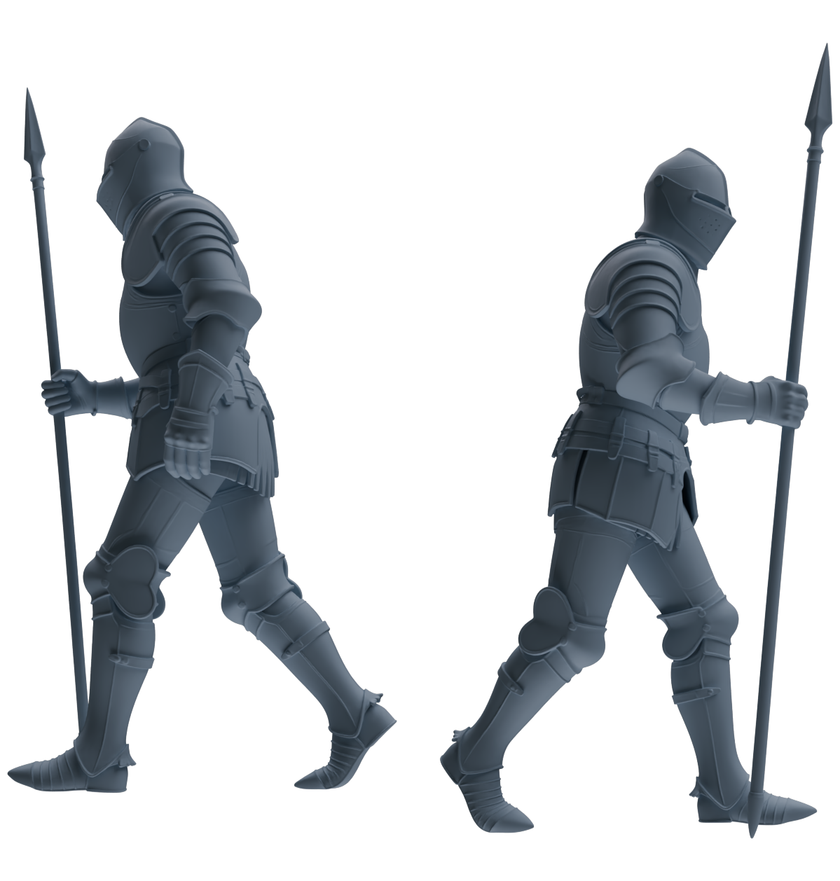 MRY-SFW SSTR094 Miniatures Soldier Model Kit Medieval Knight Six-Person Marching Group