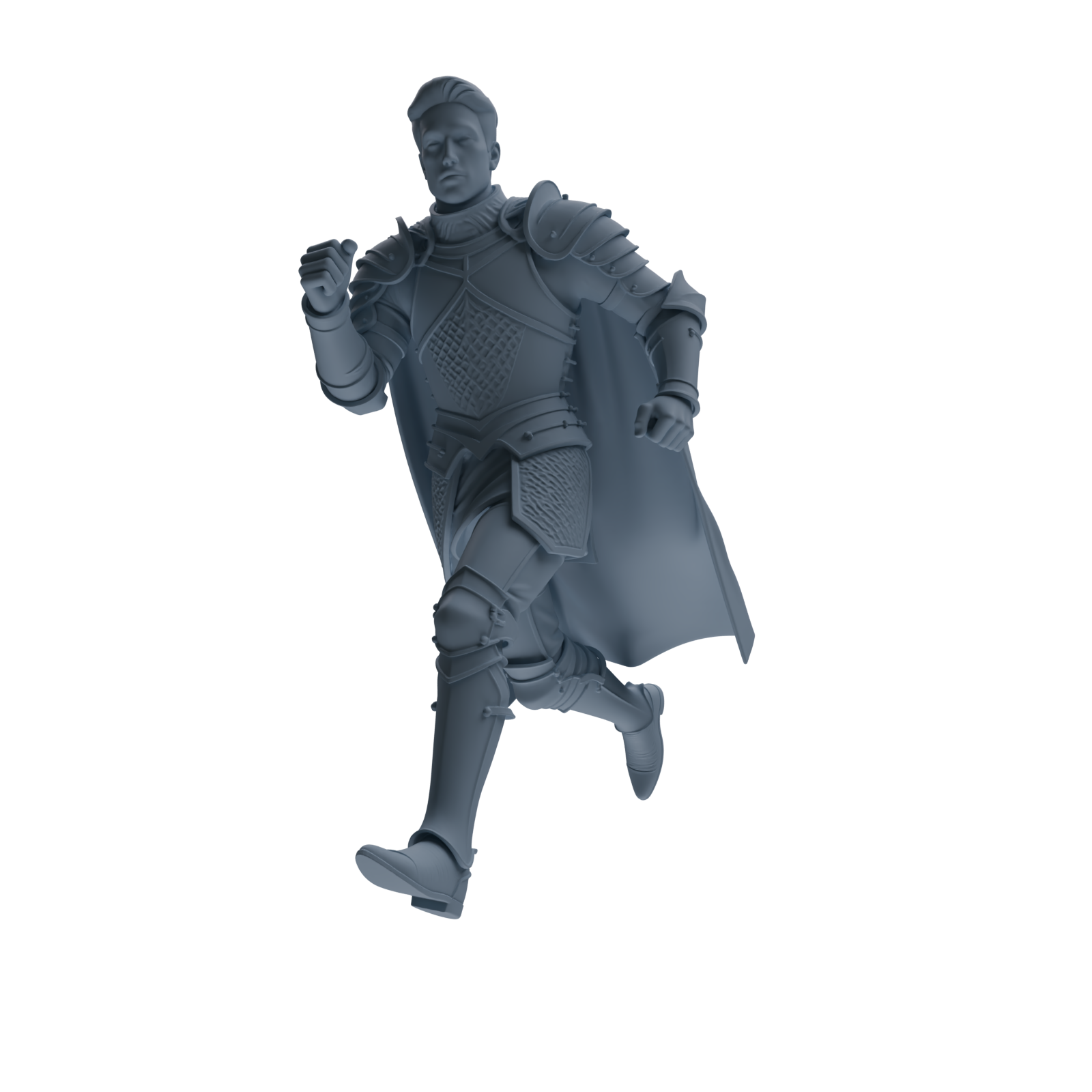 MRY-SFW SSTR082 Miniatures Soldier Model Kit Medieval Knight Without Helmet Four-Person Training Group