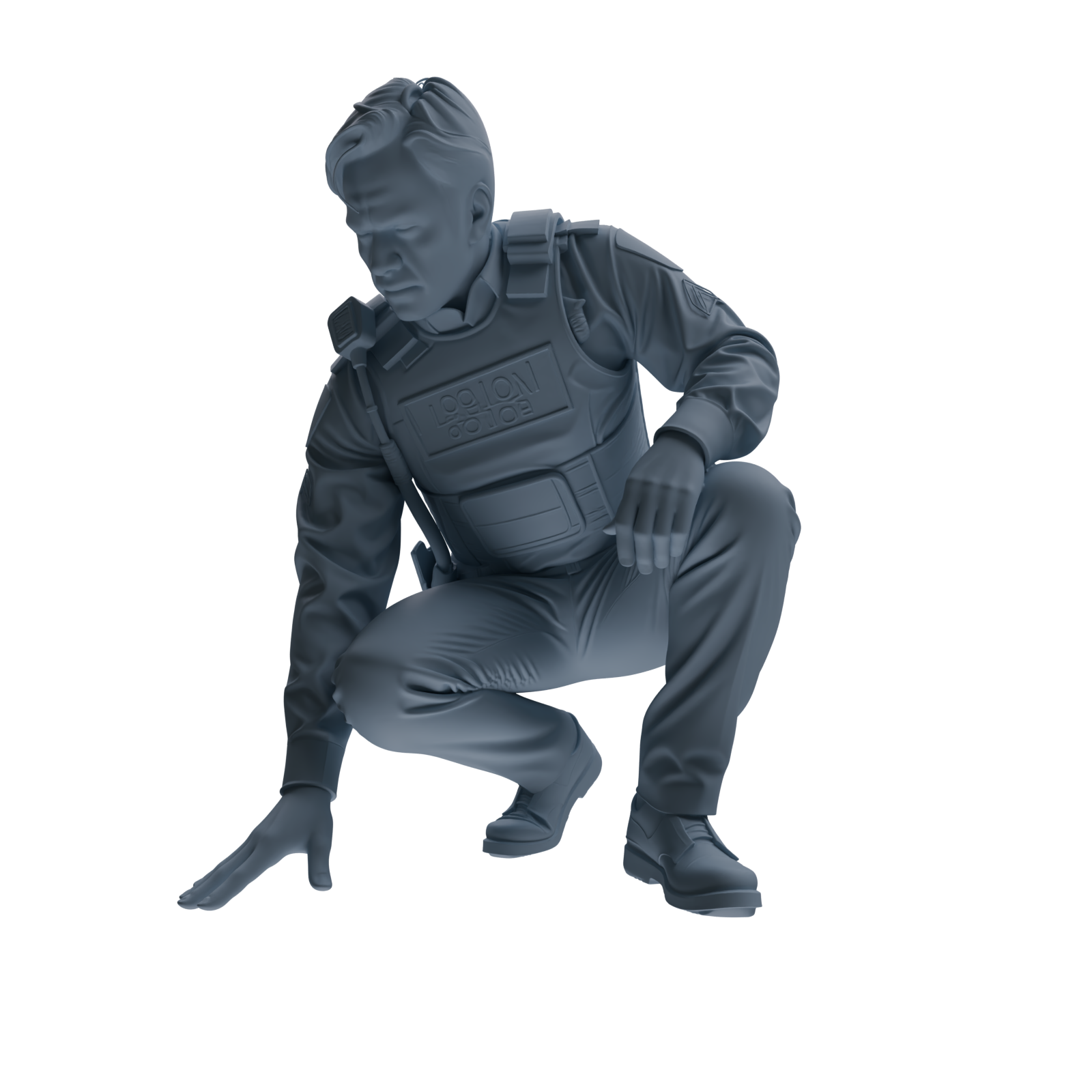 MRY-SFW SSTR123 Miniatures Soldier Model Kit Boston Attack Modern Boston Police Four-Person Reconnaissance Group
