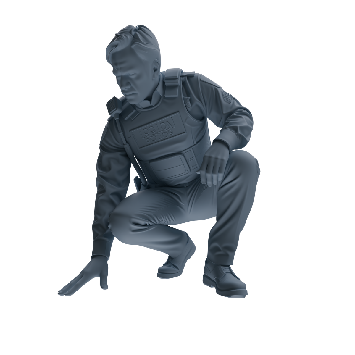MRY-SFW SSTR123 Miniatures Soldier Model Kit Boston Attack Modern Boston Police Four-Person Reconnaissance Group — detail view 5