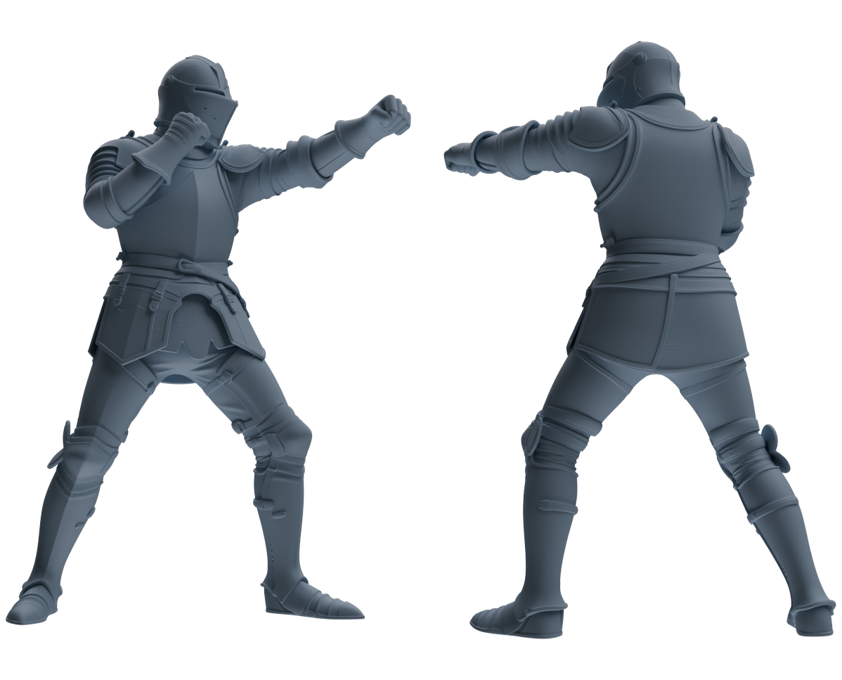 MRY-SFW SSTR098 Miniatures Soldier Model Kit Medieval Knight Six-Person Battle Group