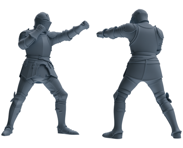 MRY-SFW SSTR098 Miniatures Soldier Model Kit Medieval Knight Six-Person Battle Group