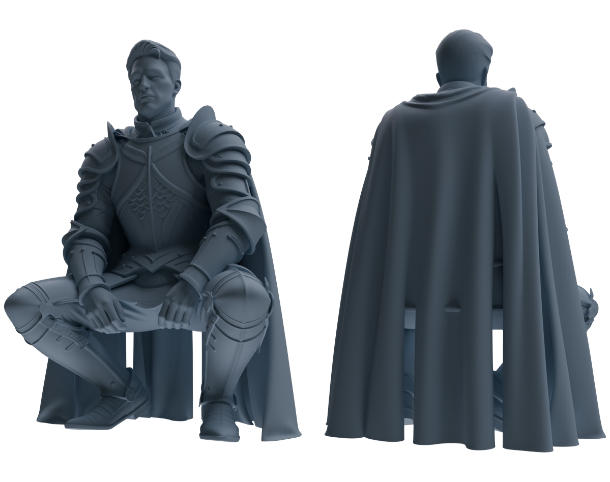 MRY-SFW SSTR079 Miniatures Soldier Model Kit Medieval Knight Without Helmet Six-Person Daily Routine 2