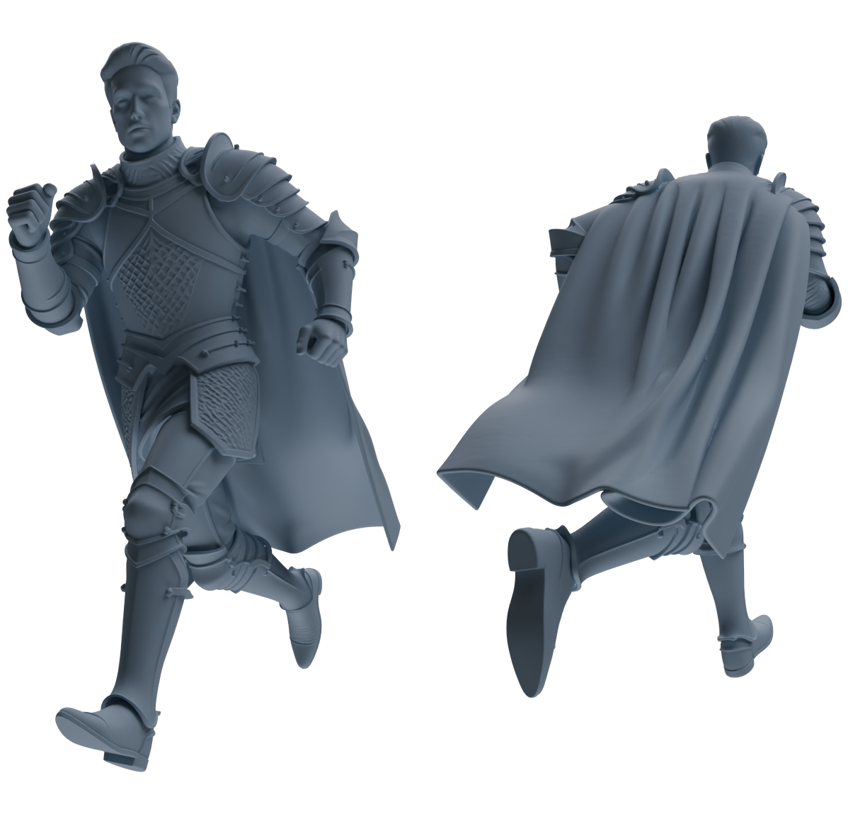 MRY-SFW SSTR082 Miniatures Soldier Model Kit Medieval Knight Without Helmet Four-Person Training Group