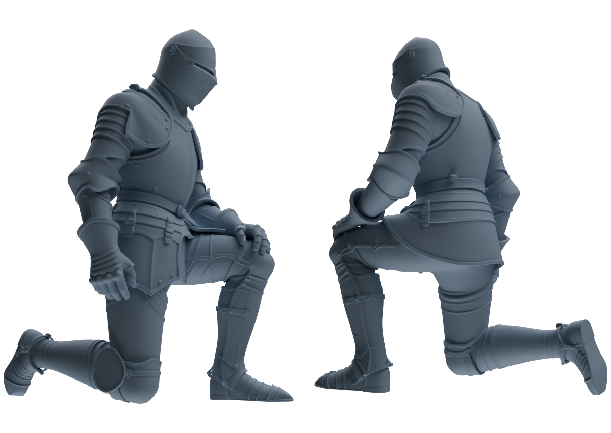 MRY-SFW SSTR097 Miniatures Soldier Model Kit Medieval Knight Six-Person Reprimand Group
