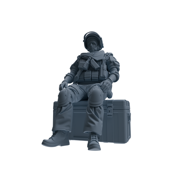 MRY-SFW SSTR319 Modern Counter-Terrorism SWAT Shield Bearer Rest 2 Four-Person Group