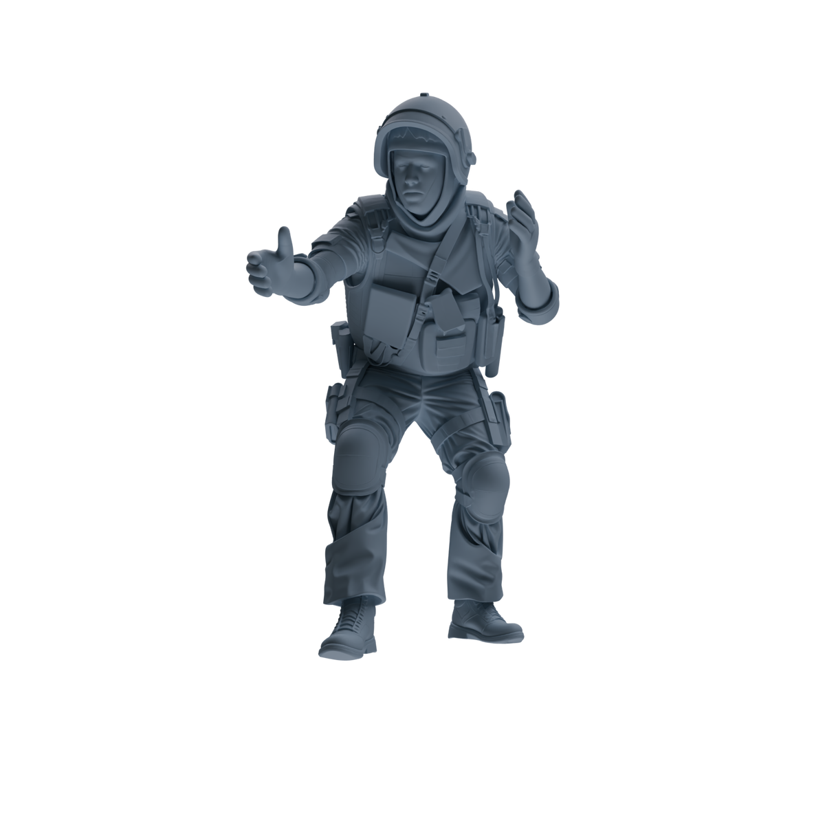 MRY-SFW SSTR317 Modern Counter-Terrorism SWAT Shield Bearer Rescue 2 Four-Person Group — detail view 5