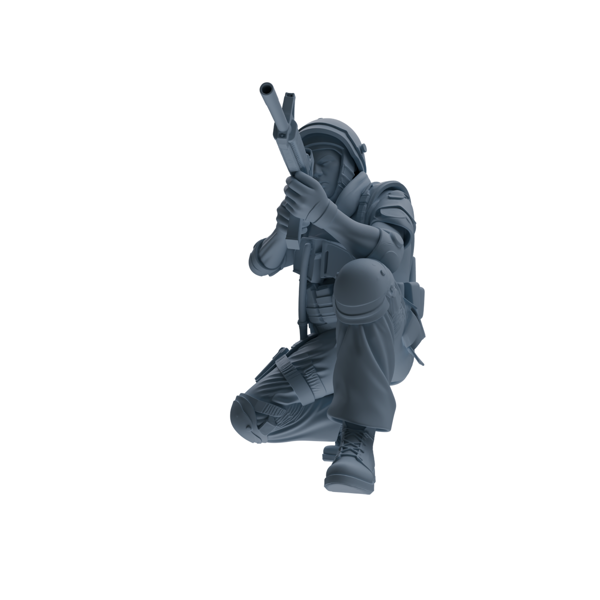 MRY-SFW SSTR324 Modern Counter-Terrorism SWAT Shield Bearer Combat 3 Four-Person Group — detail view 5