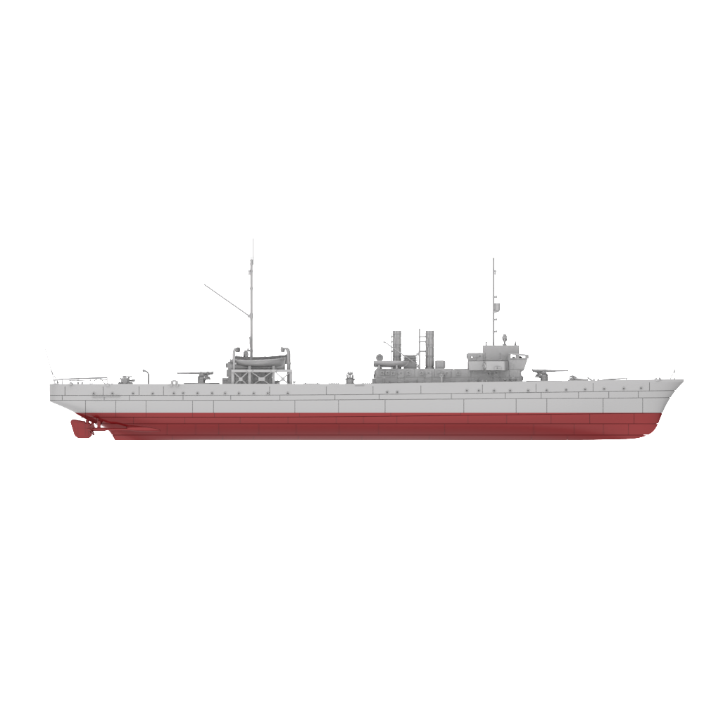 RHWS016S France Marne Class Destroyer Marne Full Hull