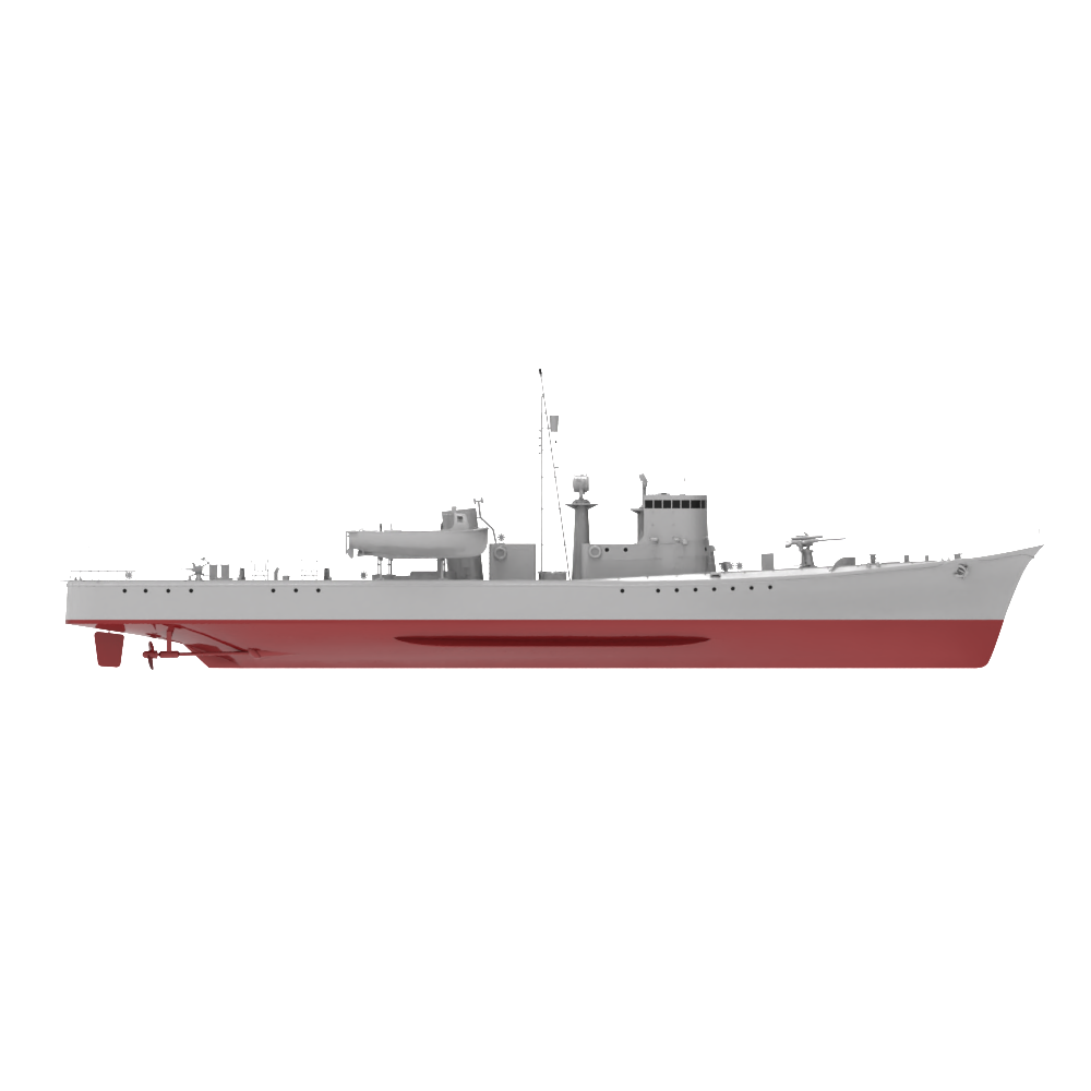 RHWS011S IJN Type K-8 No.13 Submarine Chaser Kusentei Full Hull