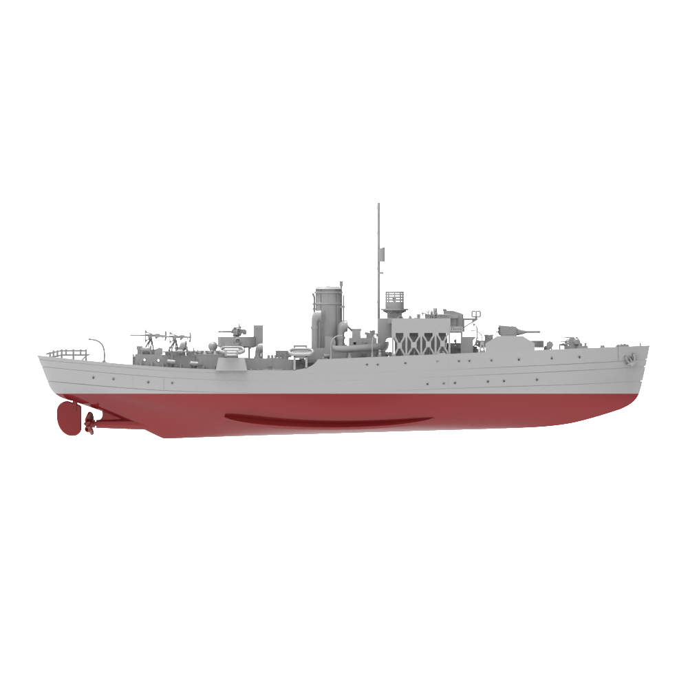 RHWS005S France Flower class frigate Aconit K58 Full Hull