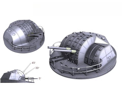 SSMODEL R350092  1/350 scale Big River 127 cannon with shield