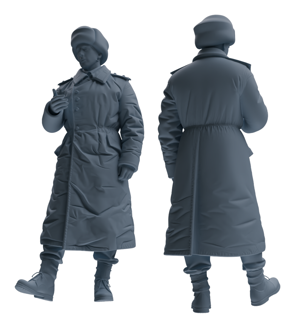 Detail view of MRY-SFW LYGR643 WWII Soviet Union Six-Person Daily Routine 2 Model