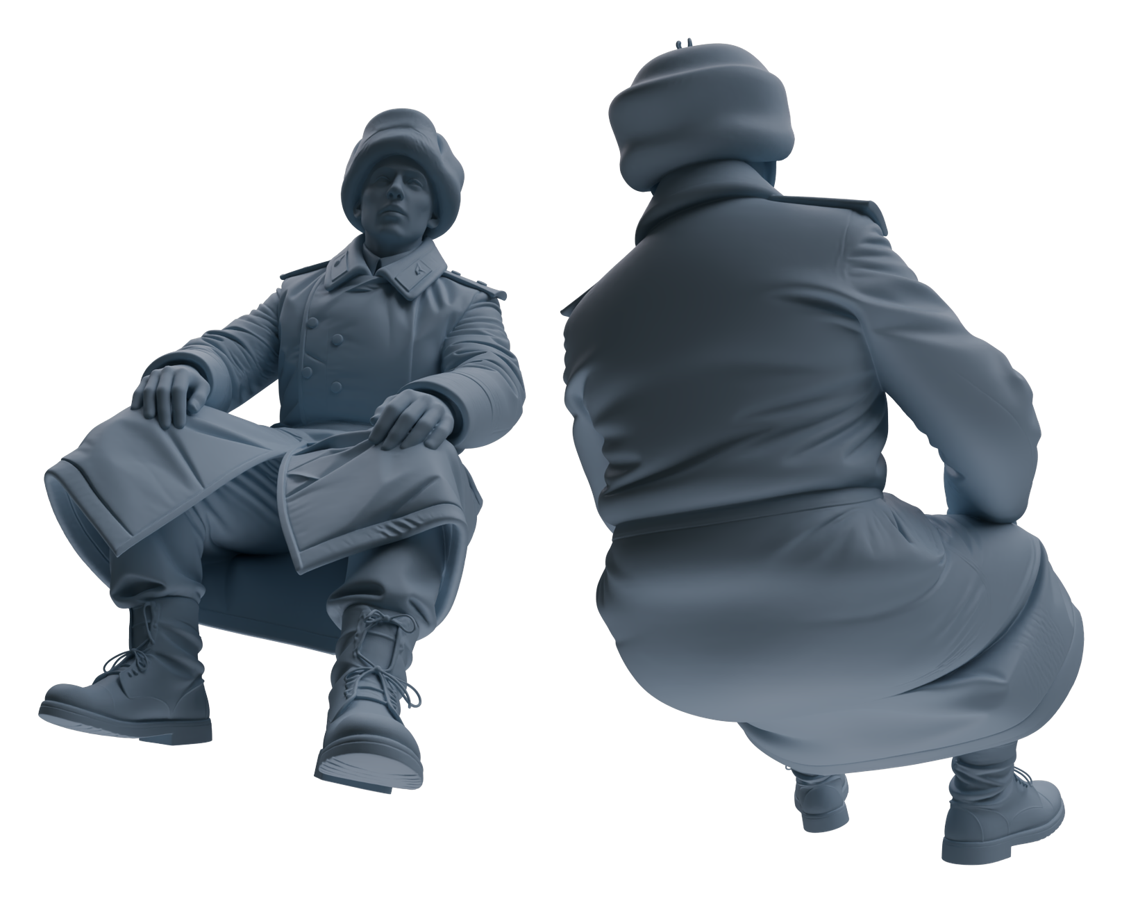 Detail view of MRY-SFW LYGR642 WWII Soviet Four-Person Leisure Model