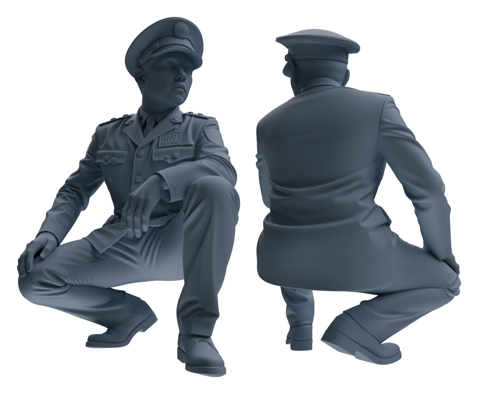 Detail view of MRY-SFW LYGR659 China 1983 Strike Hard Campaign Six-Person Crime Group Model
