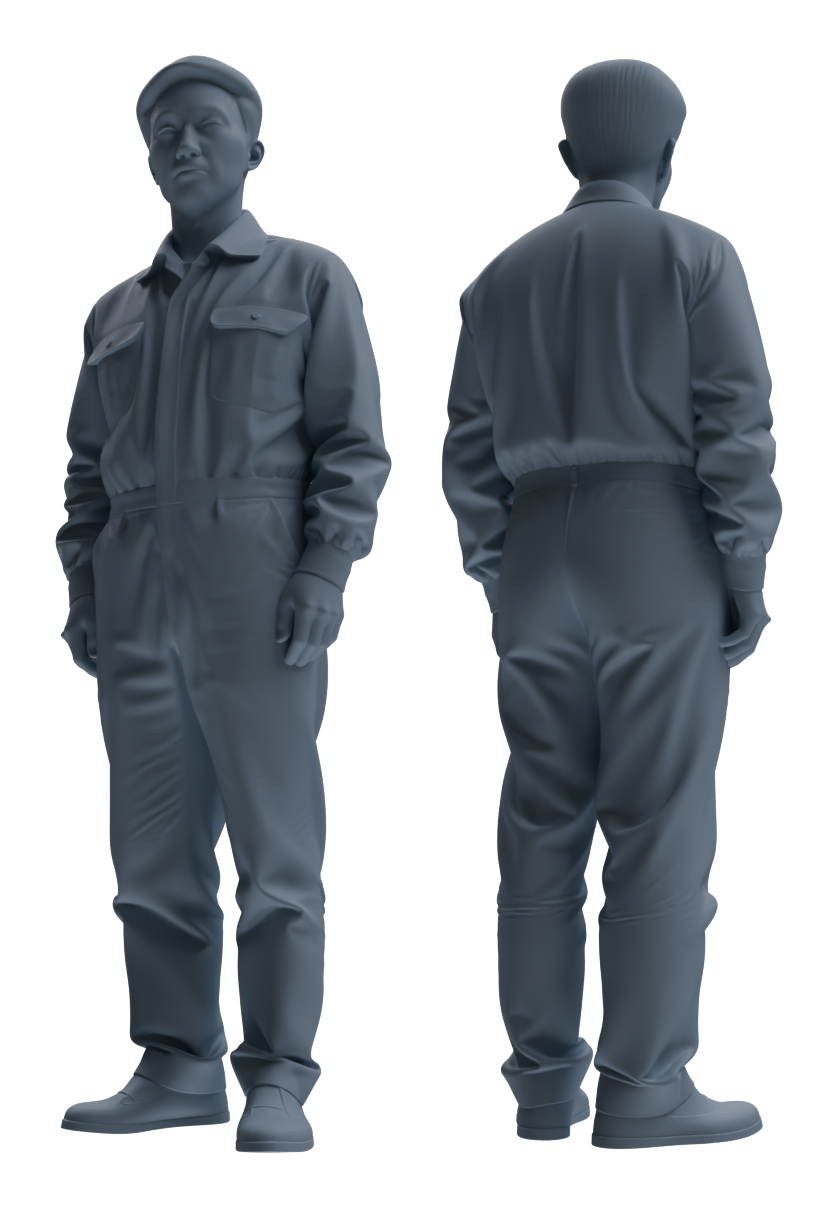 Detail view of MRY-SFW LYGR658 China 1983 Strike Hard Campaign Six-Person Daily Routine Model
