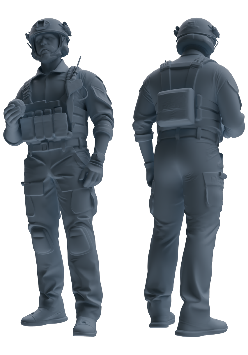 MRY-SFW SSTR028 Miniatures Soldier Model Kit 1993 Mogadishu Black Hawk Helicopter Soldier Eating Six-Person Group
