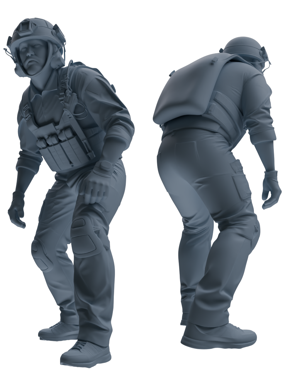 MRY-SFW SSTR031 Miniatures Soldier Model Kit 1993 Mogadishu Black Hawk Helicopter Soldier Ambush Six-Person Group