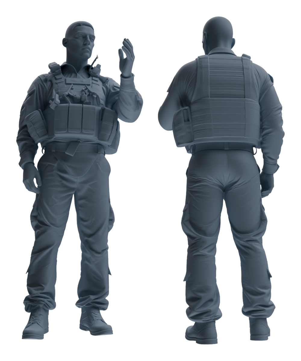 Detail view of MRY-SFW LYGR622 Modern U.S. Army Six-Person Daily 2 Model