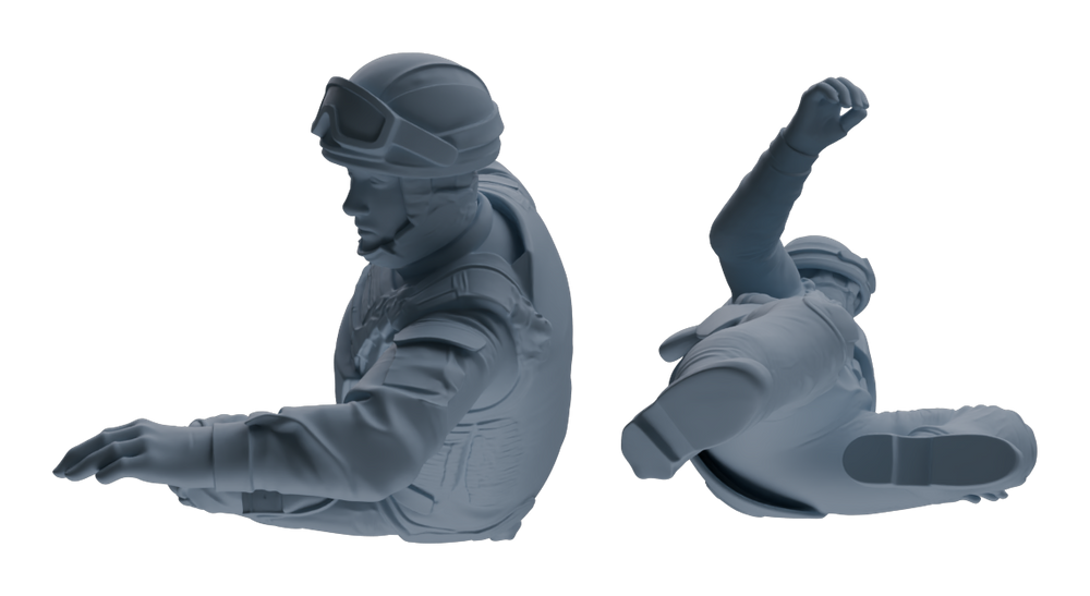 Detail view of MRY-SFW LYGR627 Modern Airborne Division Seven-Person Training Model