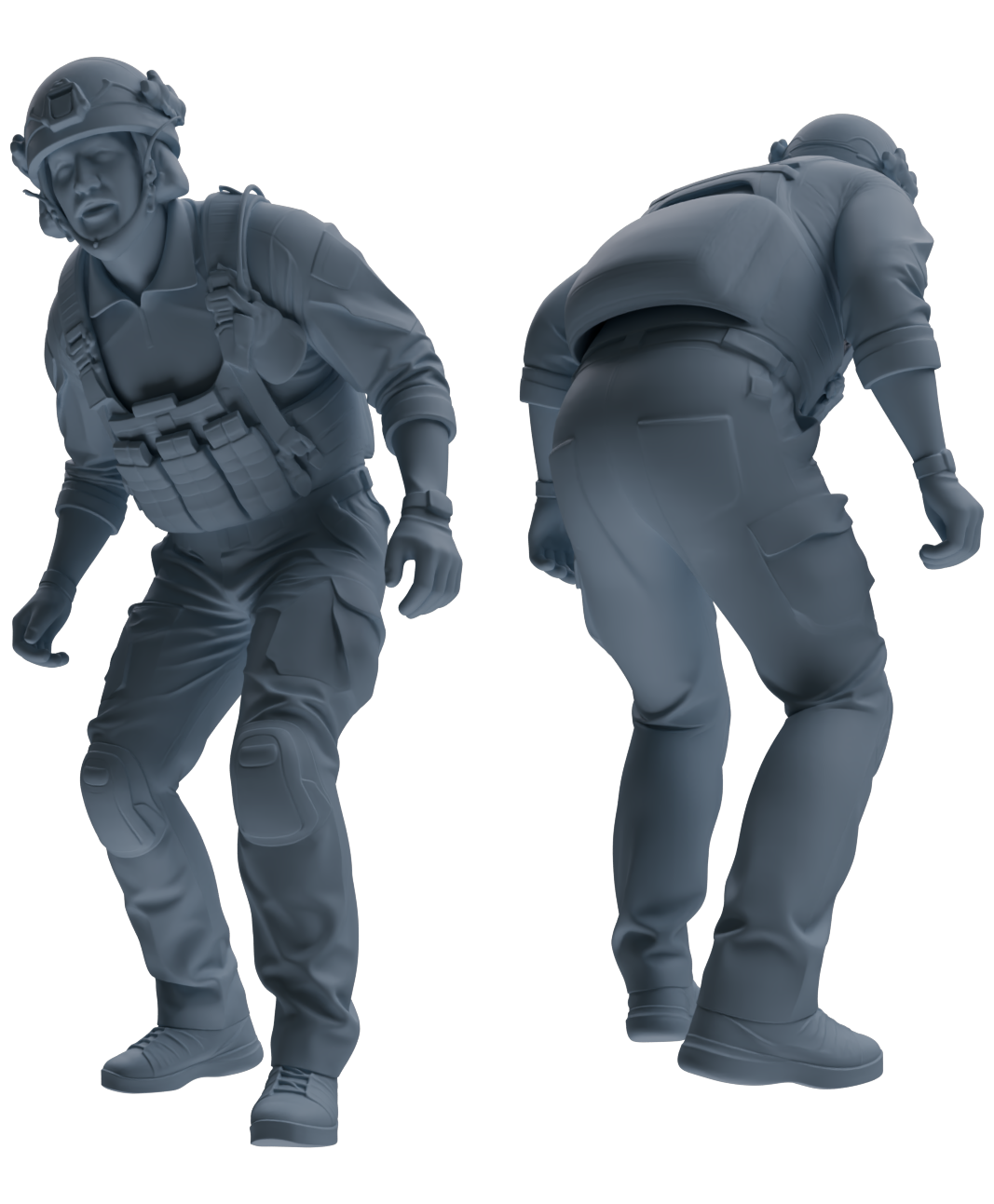 MRY-SFW SSTR026 Miniatures Soldier Model Kit 1993 Mogadishu Black Hawk Helicopter Soldier Singing Five-Person Group