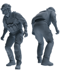 MRY-SFW SSTR026 Miniatures Soldier Model Kit 1993 Mogadishu Black Hawk Helicopter Soldier Singing Five-Person Group